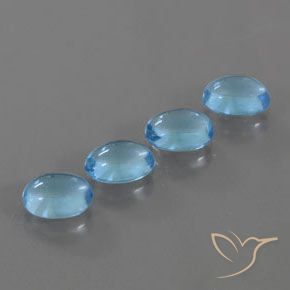 4.12 ct natürliche Swiss Blue Topas-Edelsteine, Oval, Transparent