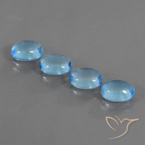 4.30ctw Natürlicher Swiss Blue Topas, Oval, Transparent