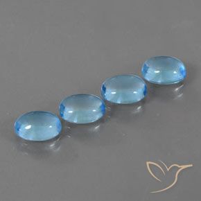 4.30 ct natürliche Swiss Blue Topas-Edelsteine, Oval, Transparent