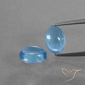 2.30ctw Natürlicher Swiss Blue Topas, Oval, Transparent