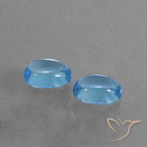 2.30 ct natürliche Swiss Blue Topas-Edelsteine, Oval, Transparent