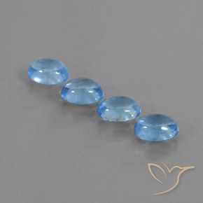 4.19ctw Natürlicher Swiss Blue Topas, Oval, Transparent