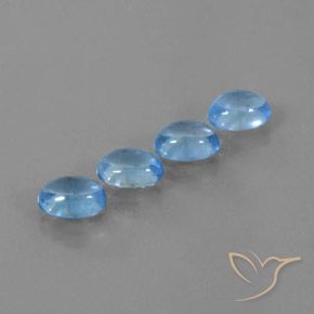 4.19 ct natürliche Swiss Blue Topas-Edelsteine, Oval, Transparent