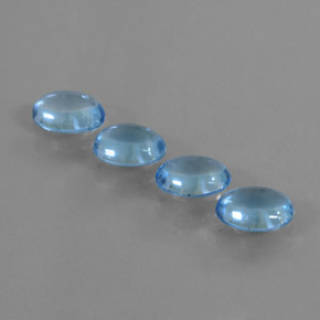 3,27 ct natürliche blauer Topas-Edelsteine, Oval Schliff, Transparent