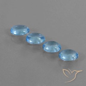 3.57ctw Natürlicher Swiss Blue Topas, Oval, Transparent