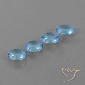3.57 ct natürliche Swiss Blue Topas-Edelsteine, Oval, Transparent
