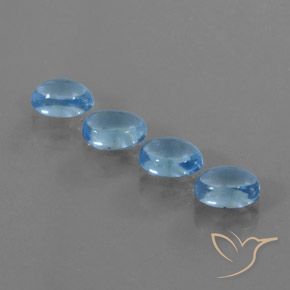 4.65ctw Natürlicher Swiss Blue Topas, Oval, Transparent
