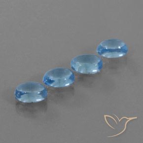 4.65 ct natürliche Swiss Blue Topas-Edelsteine, Oval, Transparent