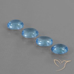 4.07ctw Natürlicher Swiss Blue Topas, Oval, Transparent