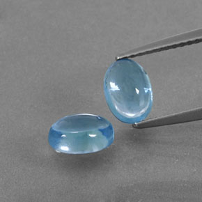 2,50 ct natürliche blauer Topas-Edelsteine, Oval Schliff, Transparent