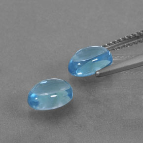 2,50 ct natürliche blauer Topas-Edelsteine, Oval Schliff, Transparent