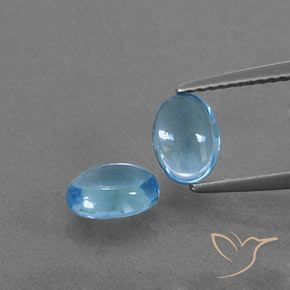 1,89 ct natürliche Swiss Blue Topas-Edelsteine, Oval Schliff, Transparent