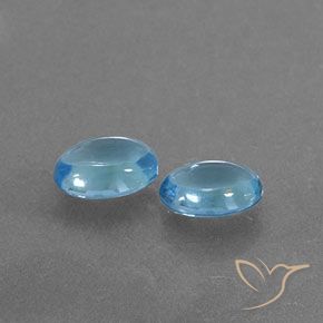 1,89 ct natürliche Swiss Blue Topas-Edelsteine, Oval Schliff, Transparent