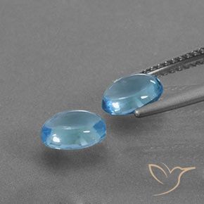 1,89 ct natürliche Swiss Blue Topas-Edelsteine, Oval Schliff, Transparent