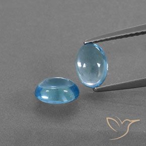 1.88ctw Natürlicher Swiss Blue Topas, Oval, Transparent