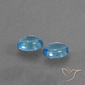 1.88 ct natürliche Swiss Blue Topas-Edelsteine, Oval, Transparent