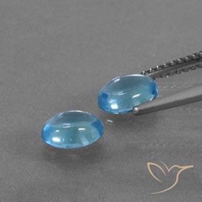 1.88 ct natürliche Swiss Blue Topas-Edelsteine, Oval, Transparent