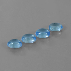 3,96 ct natürliche blauer Topas-Edelsteine, Oval Schliff, Transparent