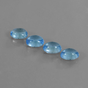 3,96 ct natürliche blauer Topas-Edelsteine, Oval Schliff, Transparent