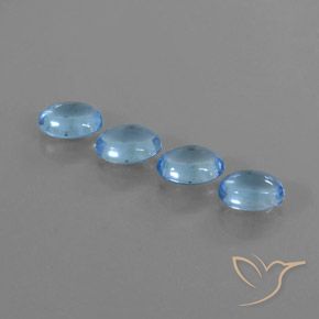 4.01ctw Natürlicher Swiss Blue Topas, Oval, Transparent, Photo A