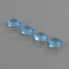 4.57 ct natürliche Swiss Blue Topas-Edelsteine, Oval Schliff, Transparent
