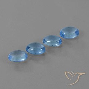4.39 ct natürliche Swiss Blue Topas-Edelsteine, Oval, Transparent