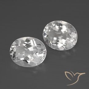 8.23 ct natürliche Weiß Topas-Edelsteine, Oval, VVS-VS