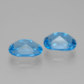 5.54 ct natürliche Swiss Blue Topas-Edelsteine, Oval Schliff, VVS