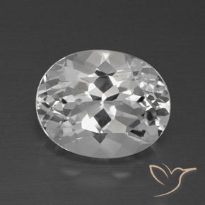 4.62ct Natürlicher Klares Weiß Topas, Oval, VVS-VS