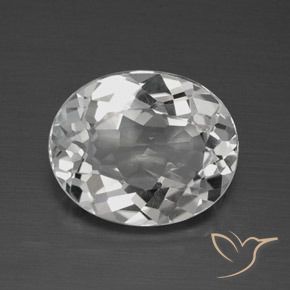 4.08ct Natürlicher Klares Weiß Topas, Oval, VVS