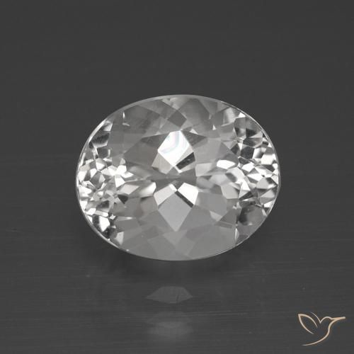 5.38ct Natürlicher Klares Weiß Topas, Oval, VVS-VS