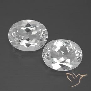 6.12ctw Natürlicher Weiß Topas, Oval, VVS-VS