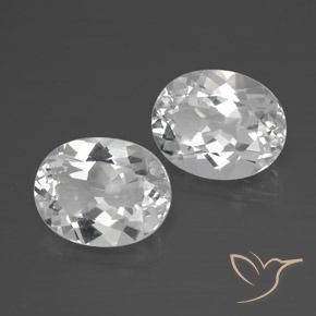 6.12 ct natürliche Weiß Topas-Edelsteine, Oval, VVS-VS