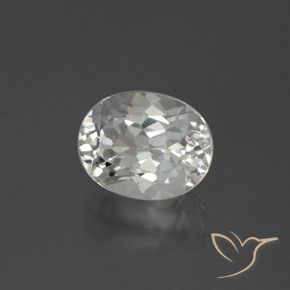 3.38ct Natürlicher Weiß Topas, Oval, VVS-VS