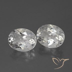6.54 ct natürliche Weiß Topas-Edelsteine, Oval, VVS