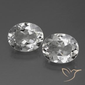7.48ctw Natürlicher Weiß Topas, Oval, VVS-VS