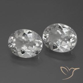 7.48 ct natürliche Weiß Topas-Edelsteine, Oval, VVS-VS