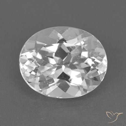 4.30ct Natürlicher Weiß Topas, Oval, VVS-VS