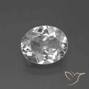3.70ct Natürlicher Klares Weiß Topas, Oval, VS