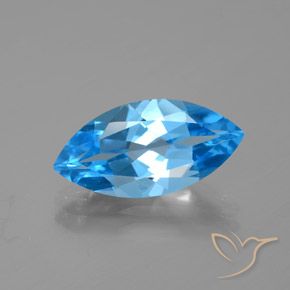 4,33 ctw natürlicher blauer Topas, Marquise, VVS-VS