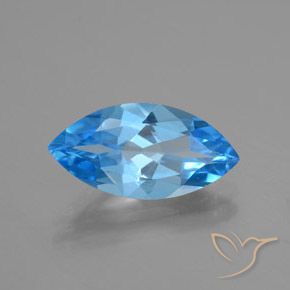 4,33 ctw natürlicher blauer Topas, Marquise, VVS-VS
