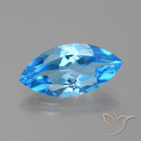 4.31ct Natürlicher Swiss Blue Topas, Marquise, VVS-VS