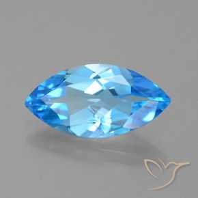 9,17 ctw natürlicher Swiss Blue Topas, Marquise, VVS-VS