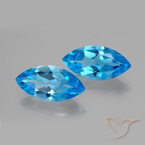 8.87 ct natürliche Swiss Blue Topas-Edelsteine, Marquise, VVS