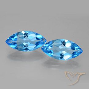 7.87ctw Natürlicher Swiss Blue Topas, Marquise, VVS-VS