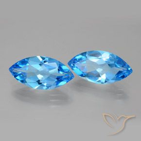 7.87 ct natürliche Swiss Blue Topas-Edelsteine, Marquise, VVS-VS