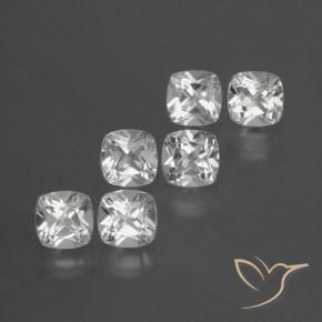 3.19 ct natürliche Weiß Topas-Edelsteine, Kissen, VVS-VS