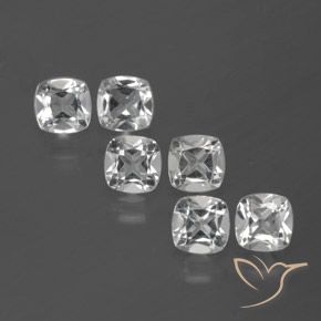 2.82ctw Natürlicher Klares Weiß Topas, Kissen, VVS-VS