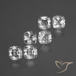 3.07 ct natürliche Klares Weiß Topas-Edelsteine, Kissen, VVS-VS
