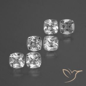 2.92 ct natürliche Klares Weiß Topas-Edelsteine, Kissen, VVS-VS